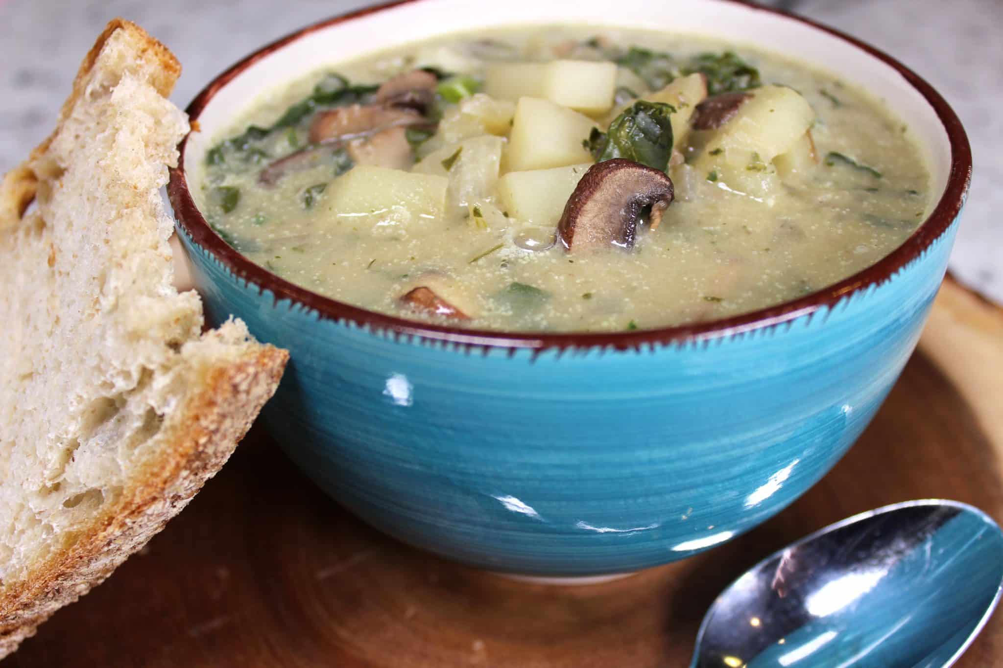 Plant Based Mushroom Potato Soup The Whole Food Plant Based Cooking Show