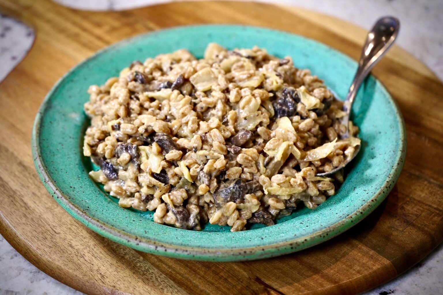 Farro Mushroom Risotto The Whole Food Plant Based Cooking Show