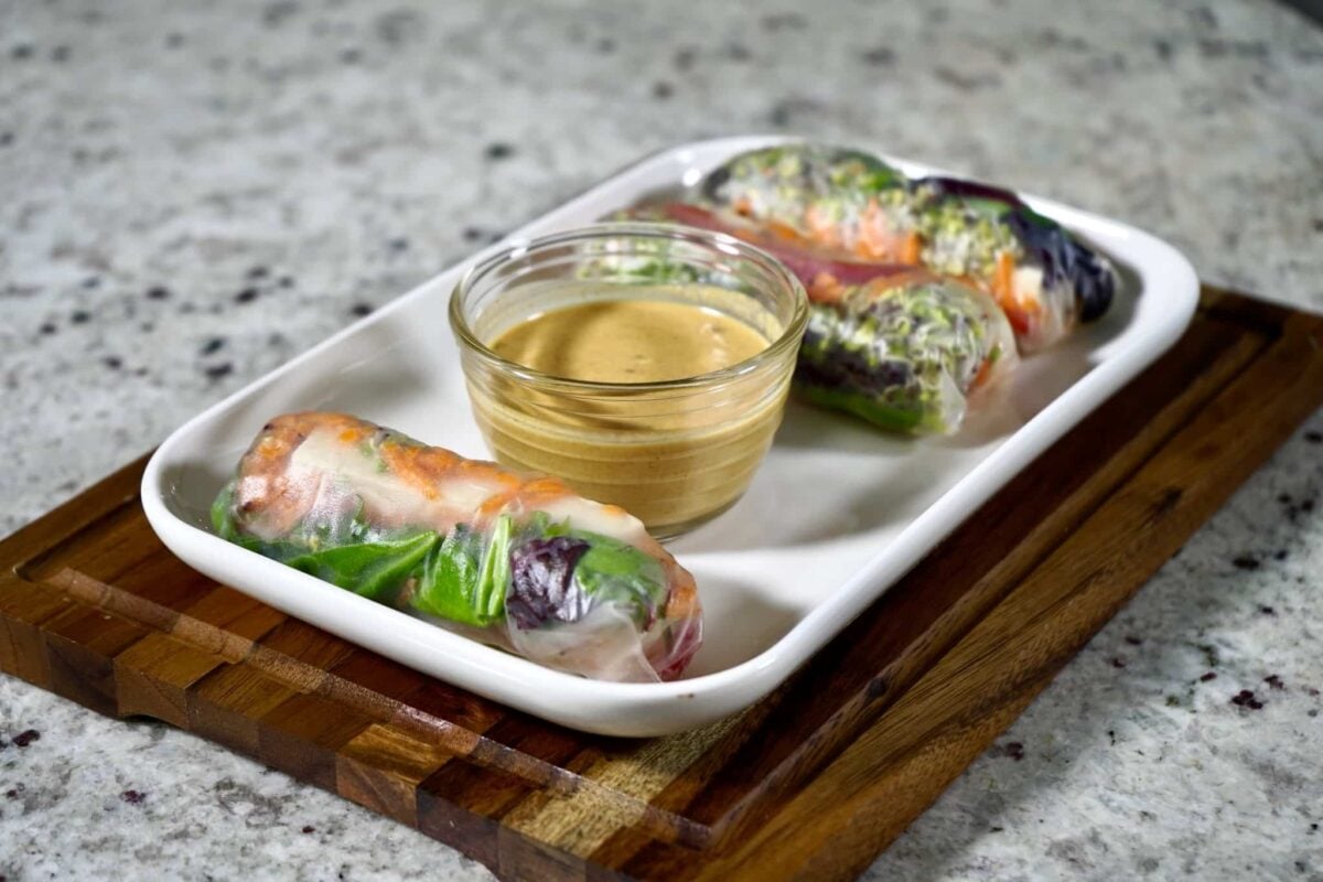 Summer Rolls with Spicy Peanut Sauce The Whole Food Plant Based