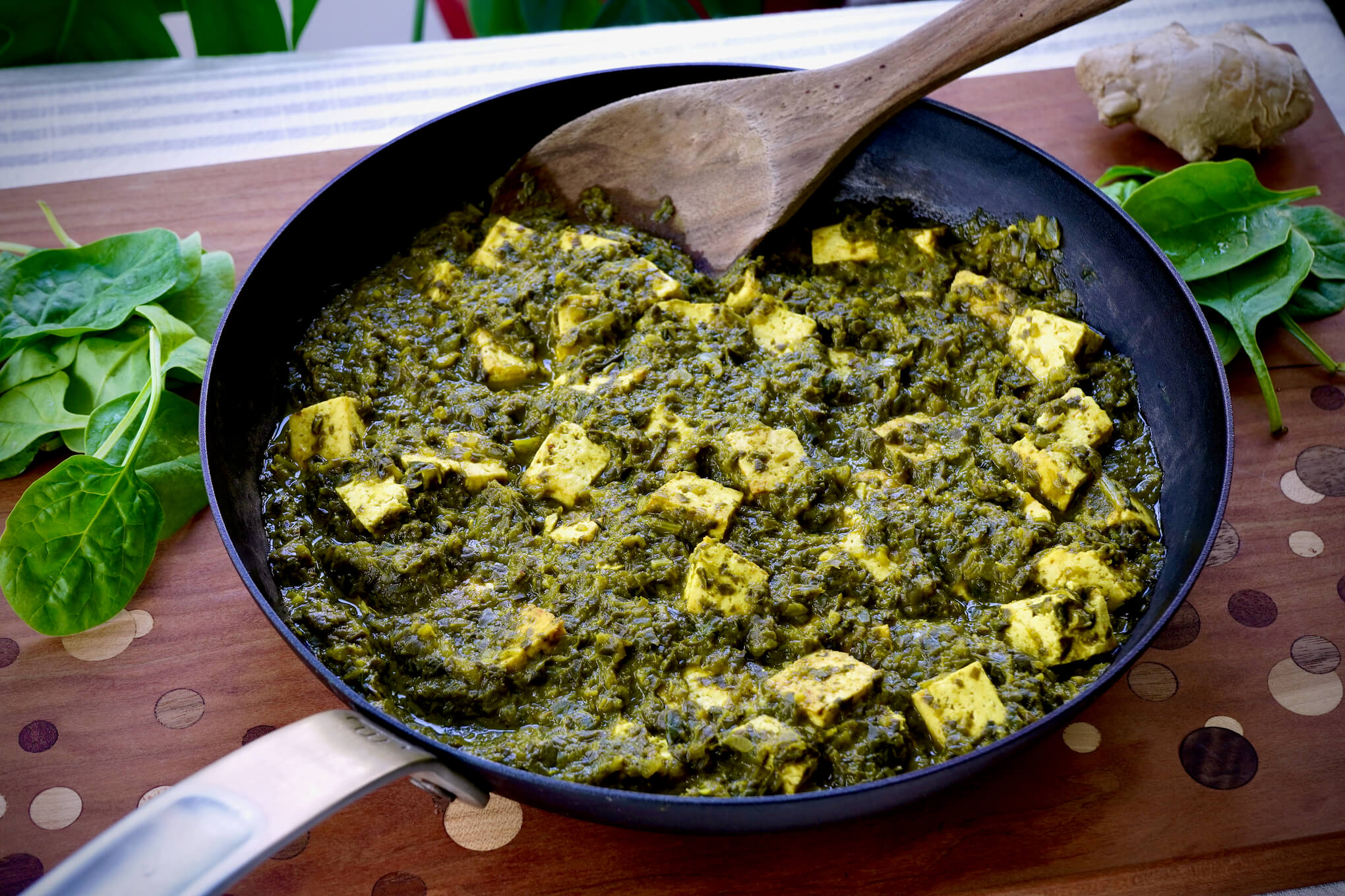 Vegan Palak Paneer (Spinach Saag) - The Whole Food Plant Based Cooking Show